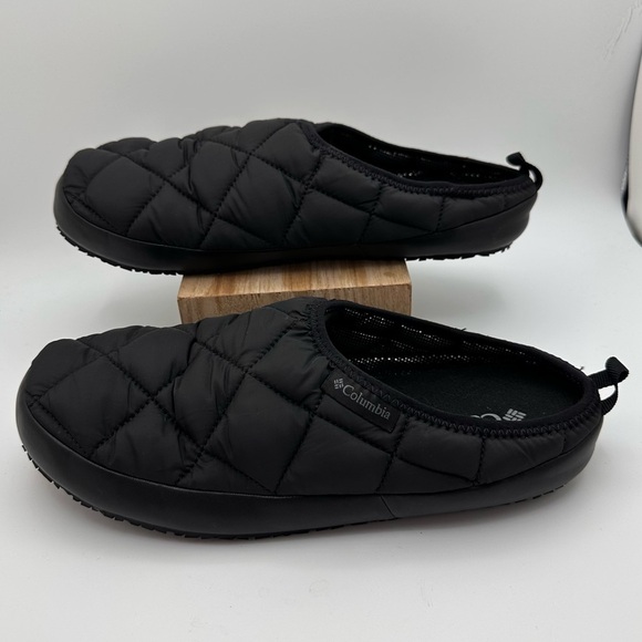 Columbia Men’s Black Quilted Insulated Mule Slippers Size 8 - Picture 8 of 8